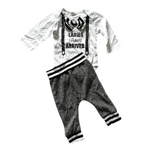 “Ladies I Have Arrived” Baby Outfit, Size 12-18 Months